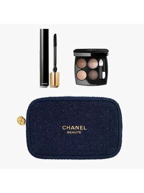 CHANEL Limited Edition Amplified Gaze Makeup Set & Pouch